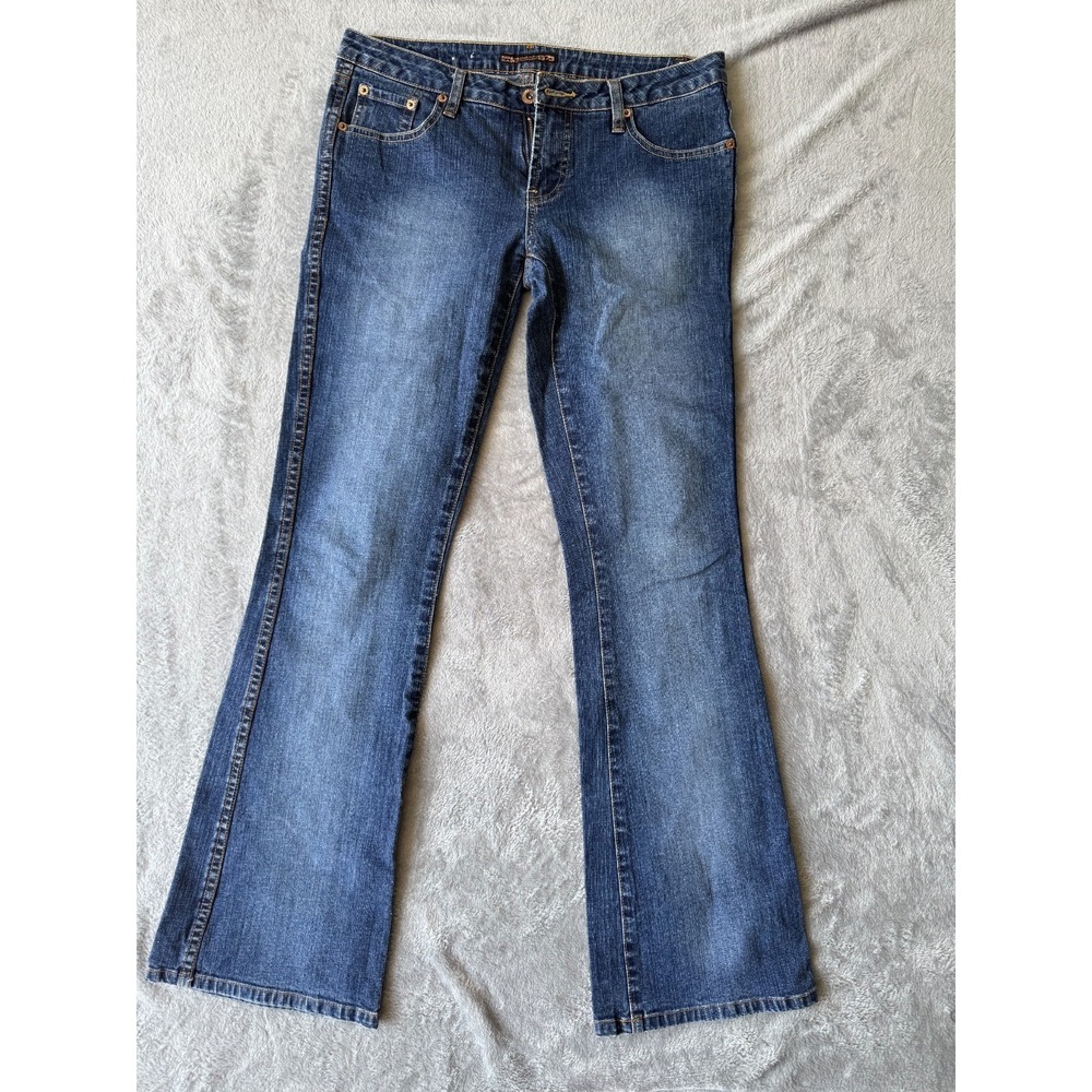 Pepe Jeans London Womens 29 Blue Denim Ankle Zip Bootcut Jeans